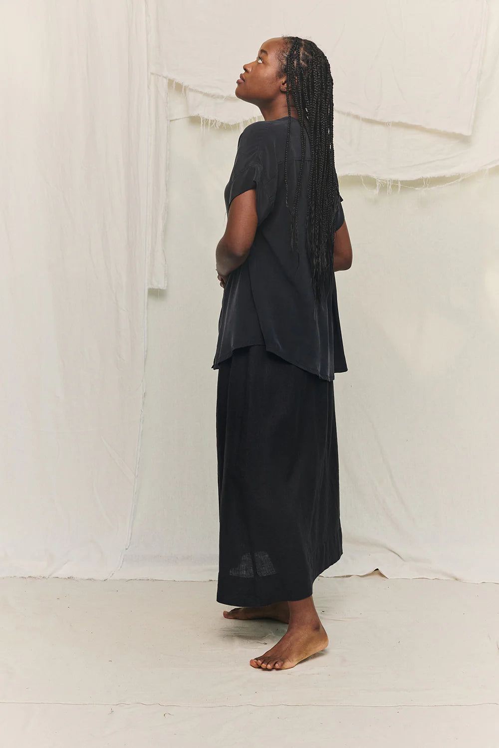 Georgia Snap Top in Silk Crepe