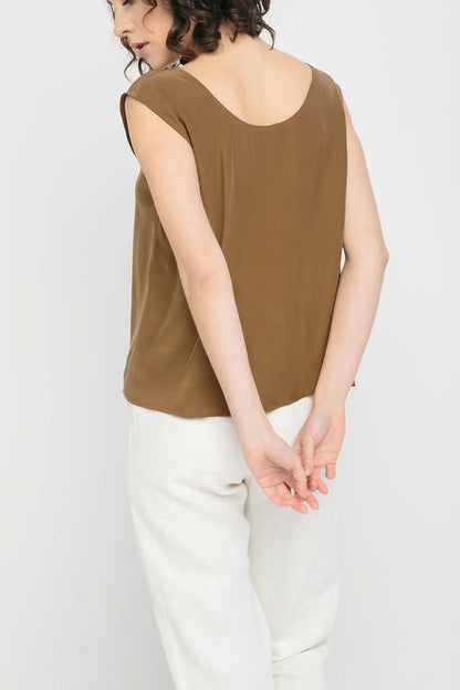 Marlena Tank in Silk Crepe