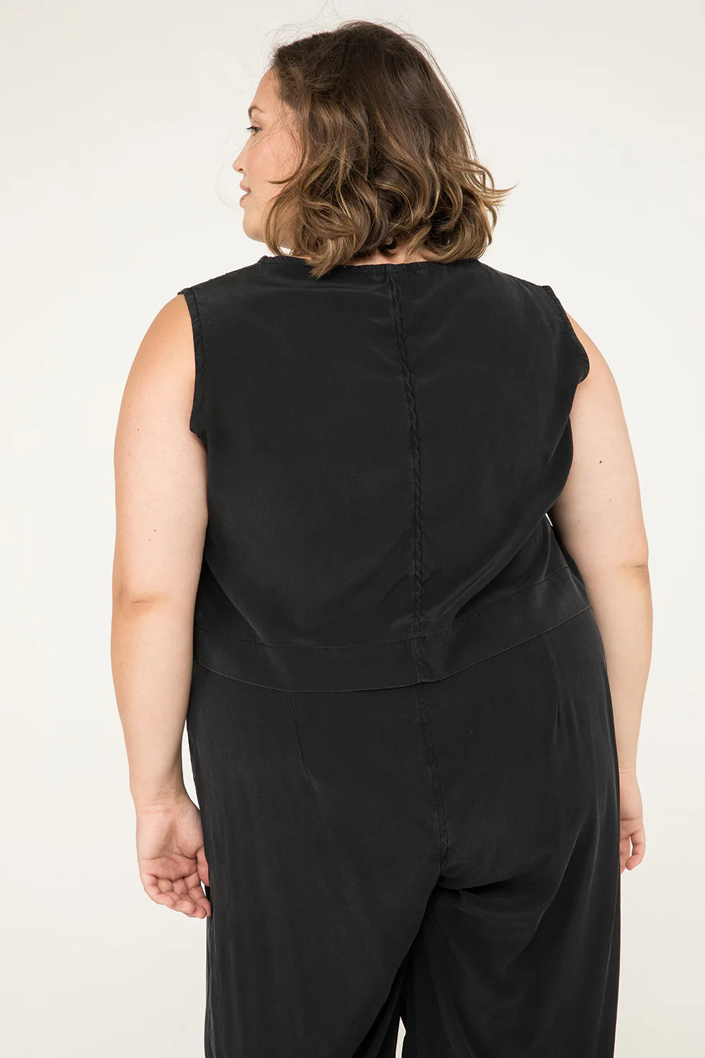 Petra Crop in Silk Crepe