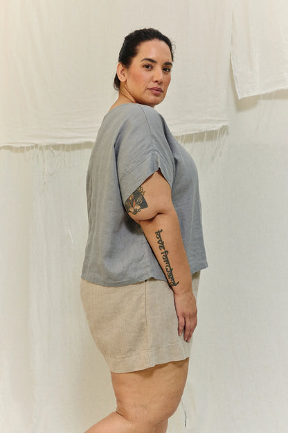 Georgia Tee in Lightweight Linen