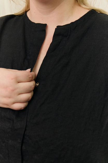 Georgia Snap Top in Lightweight Linen