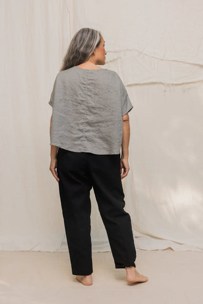 Andy Trouser in Organic Cotton Canvas, Black, Size 5X-Regular | Ready to Ship