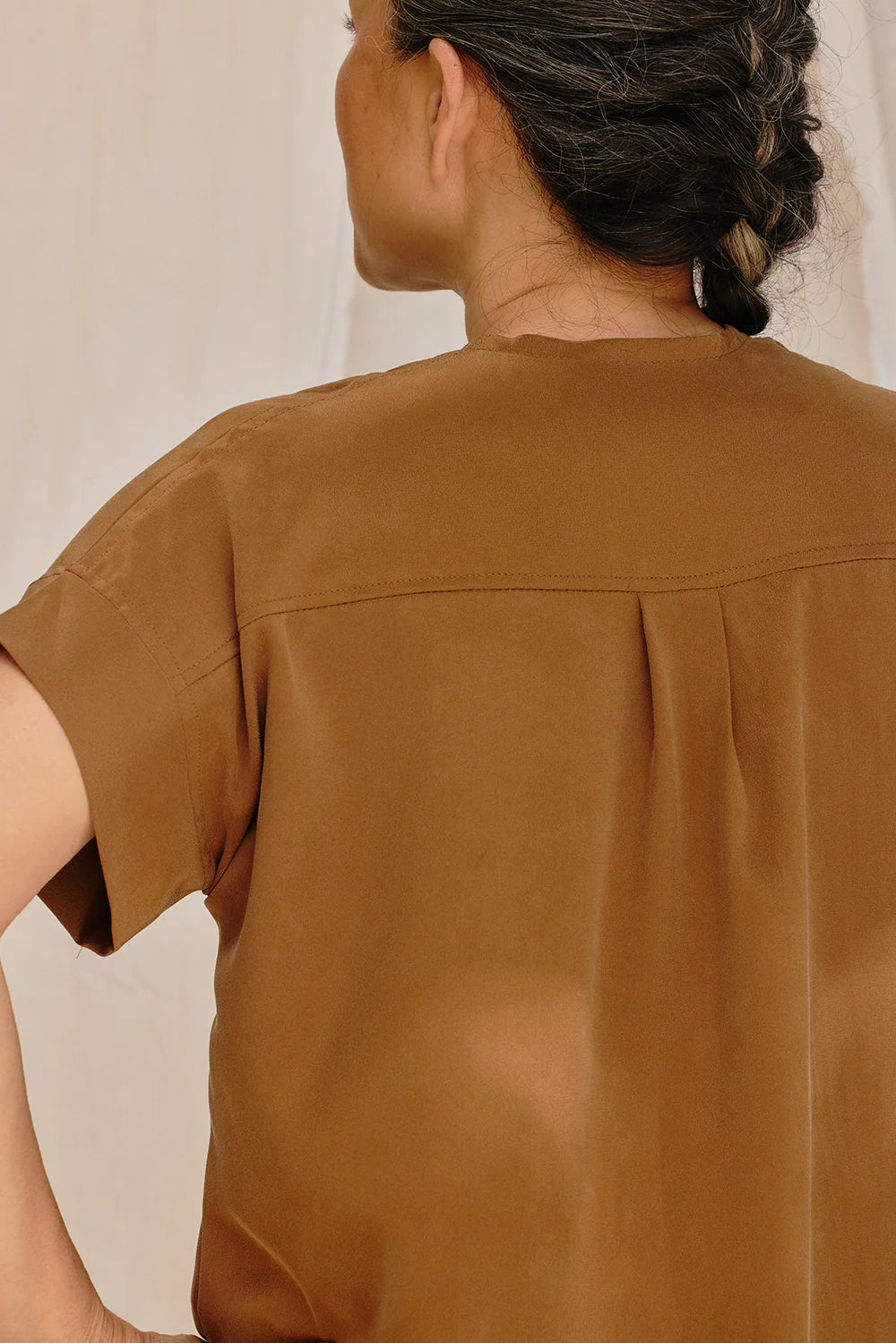 Georgia Snap Top in Silk Crepe