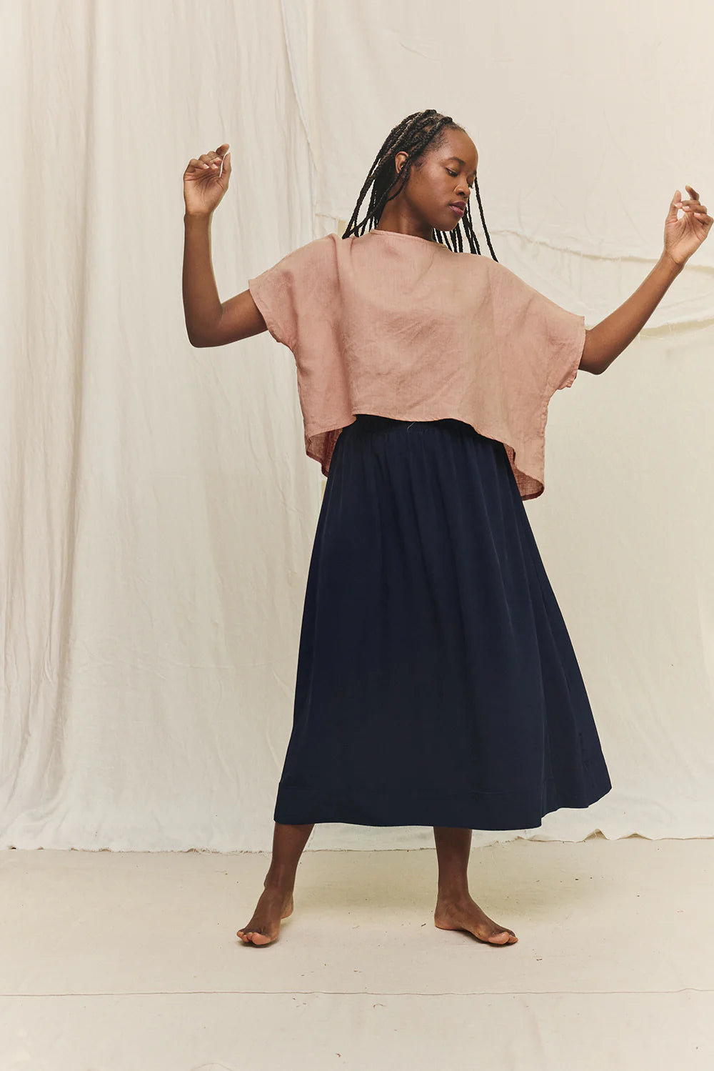 Bel Skirt in Silk Crepe