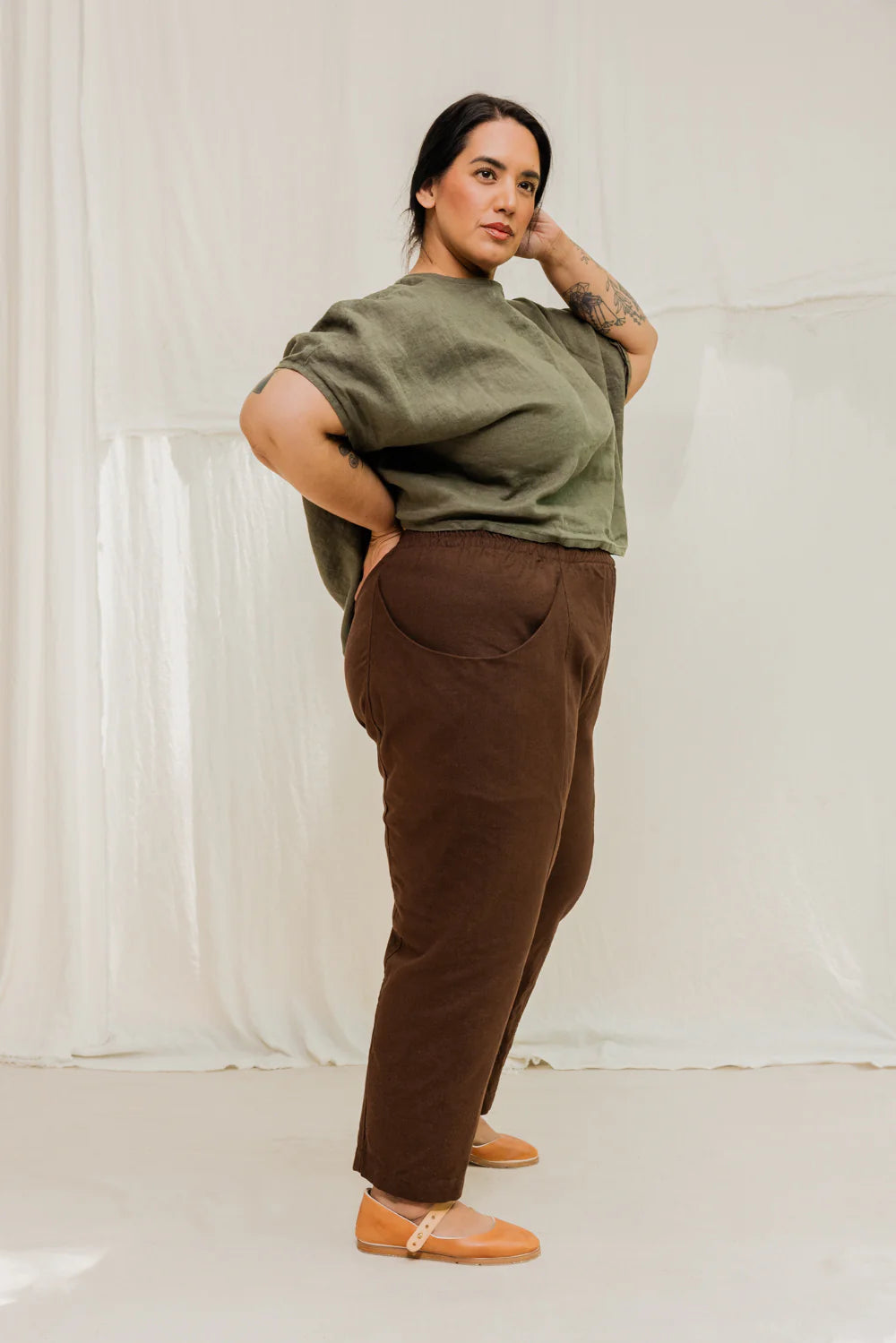 Clyde Work Pant in Organic Cotton Canvas, Umber, Size XL-Regular | Ready to Ship