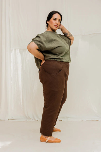 Clyde Work Pant in Organic Cotton Canvas, Umber, Size XL-Regular | Ready to Ship