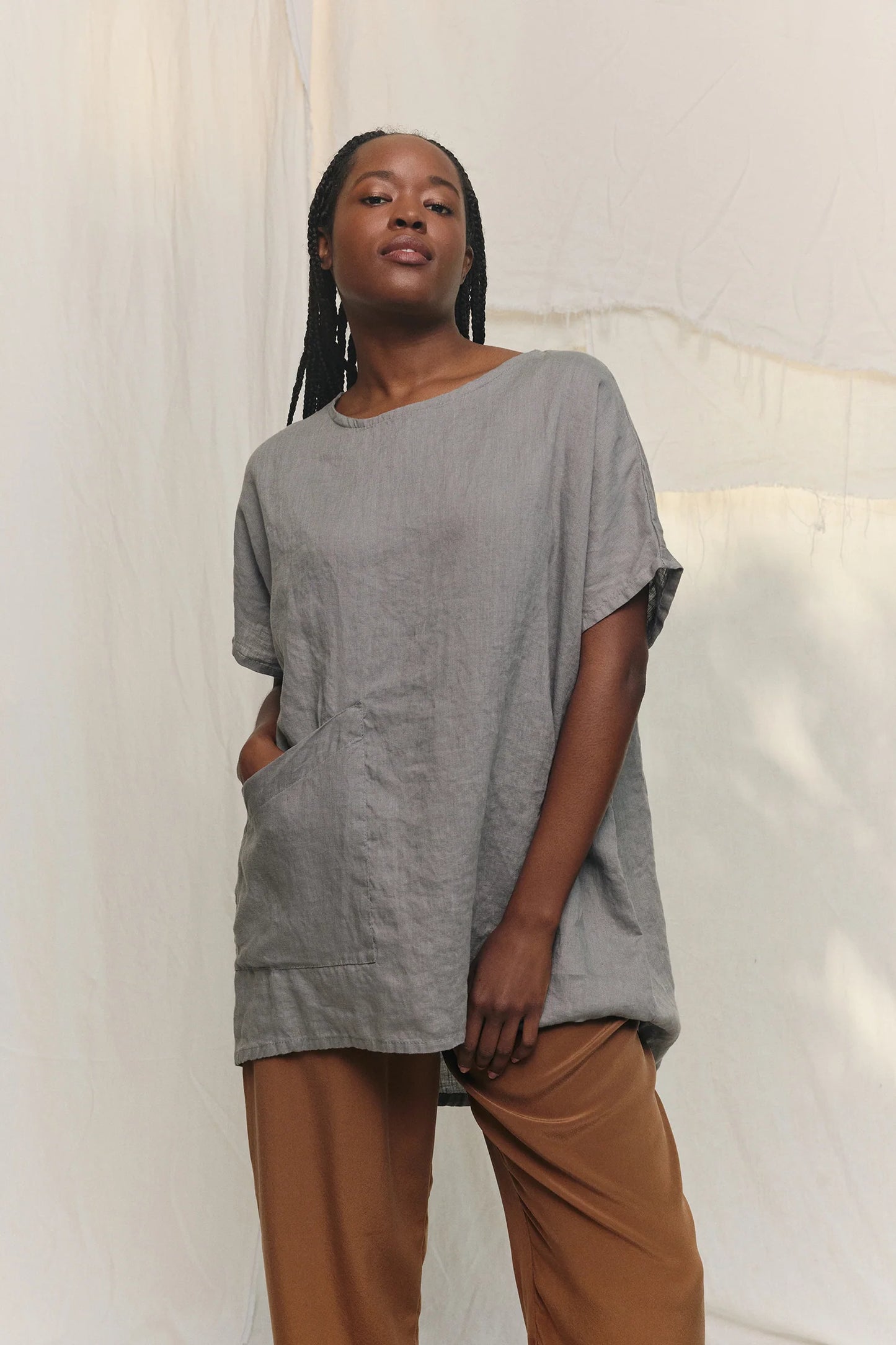Harper Tunic in Lightweight Linen