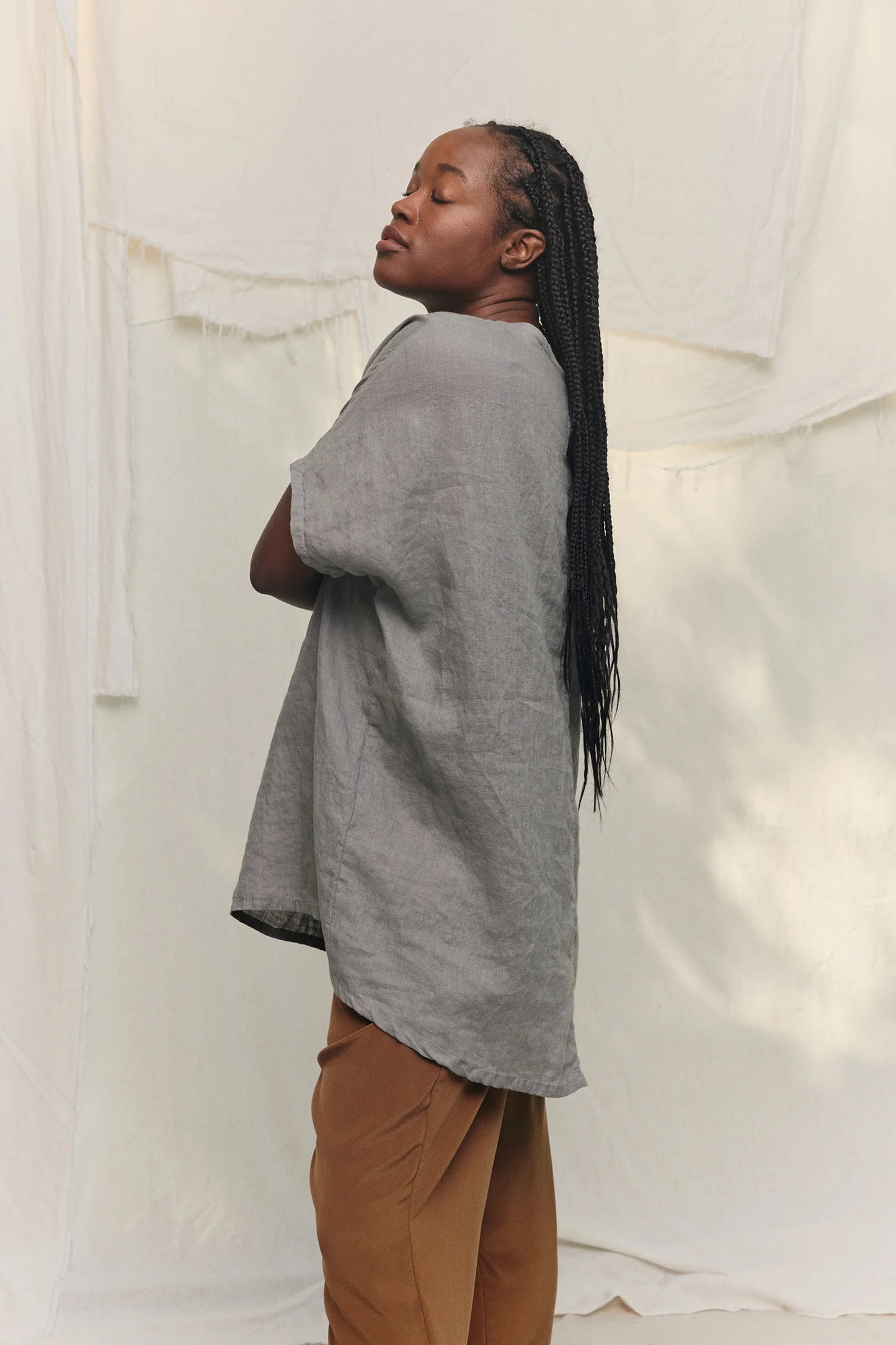 Harper Tunic in Lightweight Linen