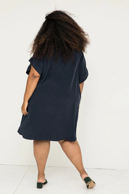 Georgia Dress in Silk Crepe
