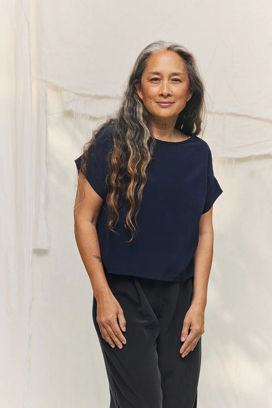 Georgia Tee in Silk Crepe