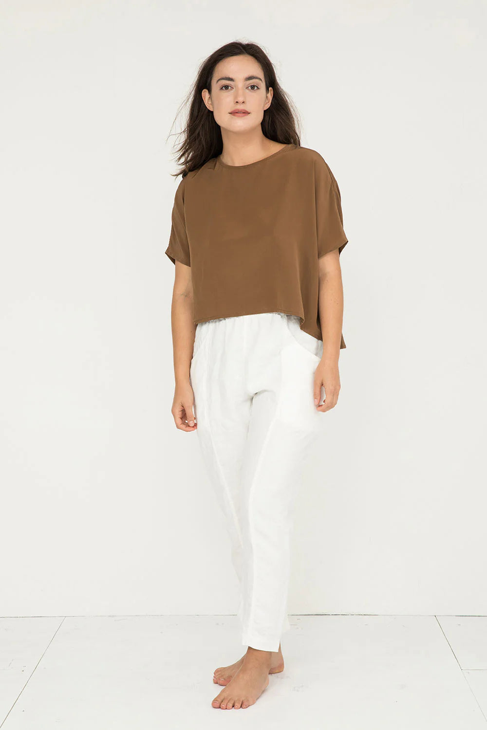 Linn Tee in Silk Crepe