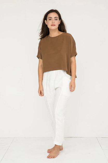 Linn Tee in Silk Crepe
