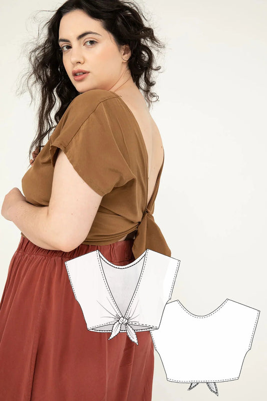 Maxine Crop Digital Sewing Pattern