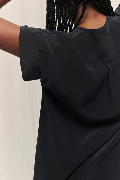 Georgia Snap Top in Silk Crepe