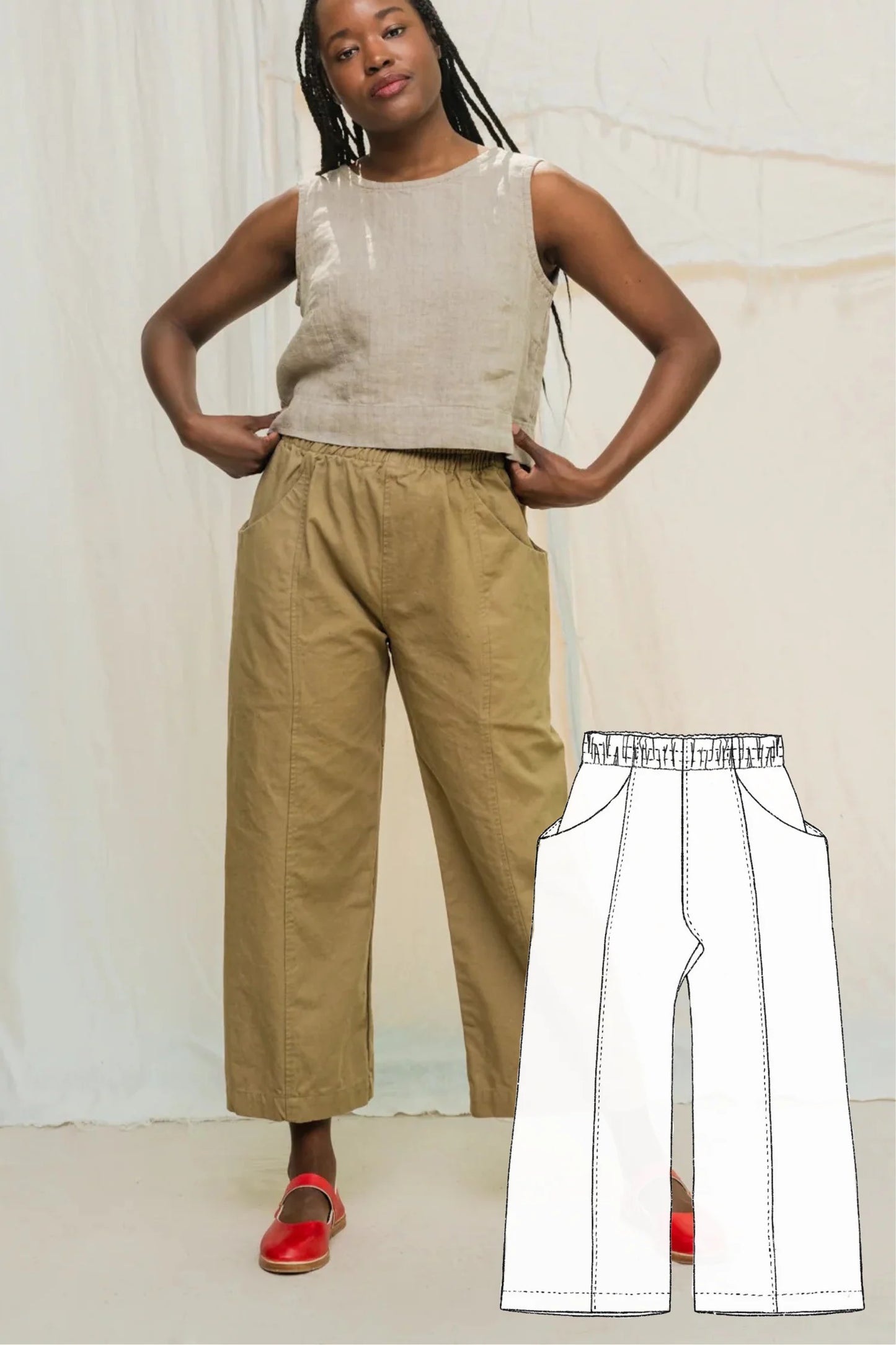 Clyde Culotte Digital Sewing Pattern | Coming Soon, Join the Waitlist →
