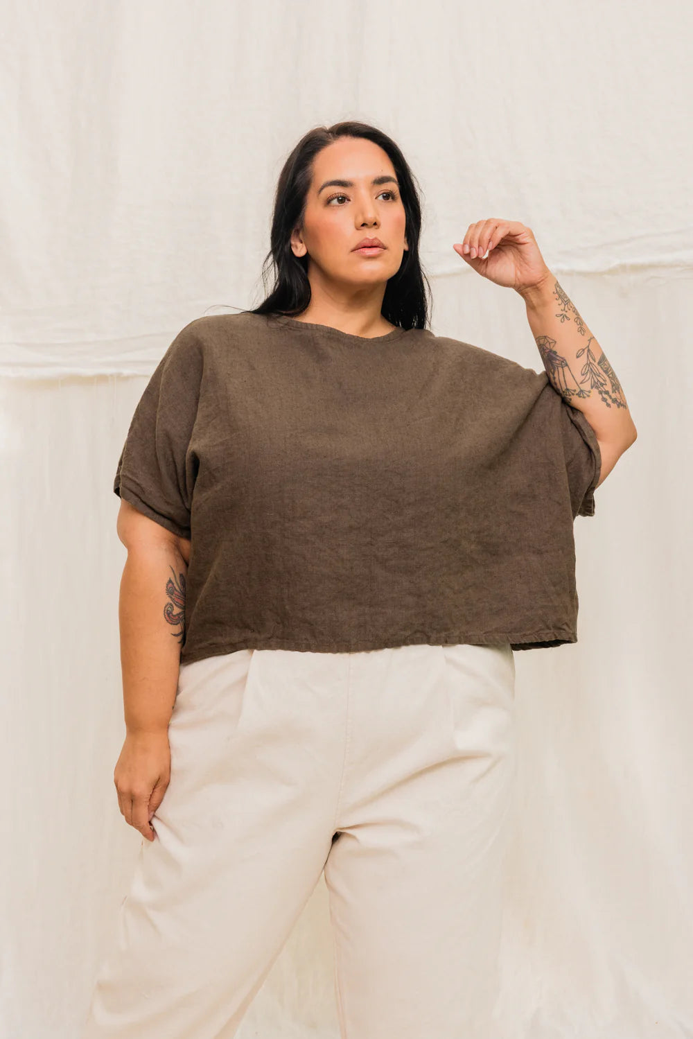 Andy Trouser in Organic Cotton Canvas, Natural, Size 5X-Regular | Ready to Ship