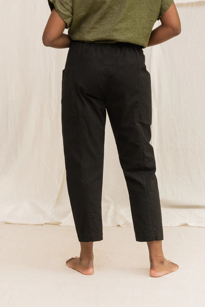 Clyde Work Pant in Organic Cotton Canvas, Black, Size XXS-Regular | Ready to Ship