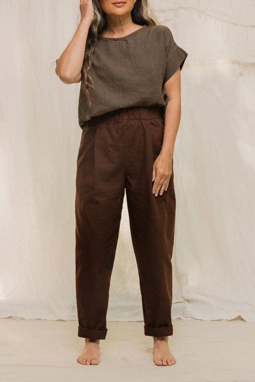 Andy Trouser in Organic Cotton Canvas, Umber, Size XL-Regular | Ready to Ship