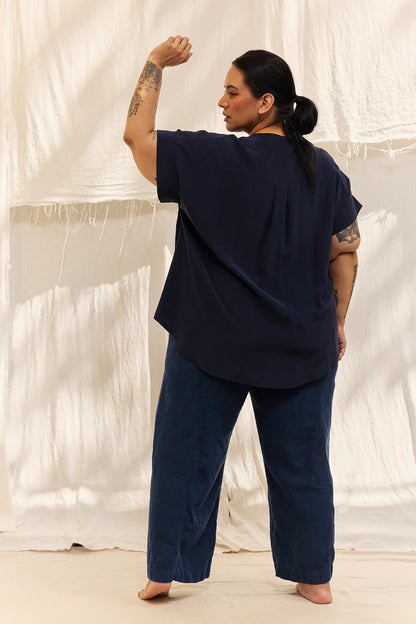 Georgia Snap Top in Silk Crepe