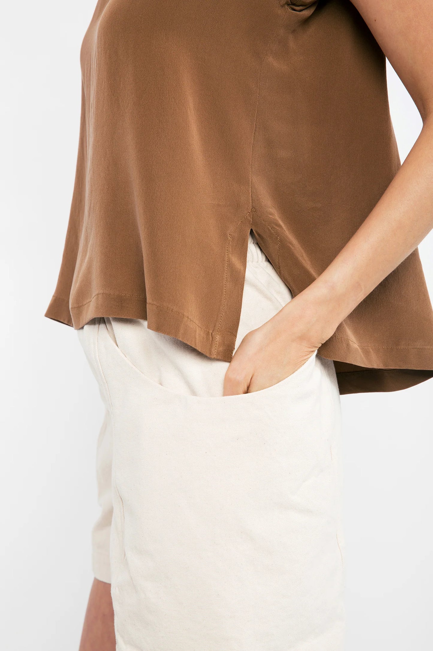 Josephine Shell in Silk Crepe