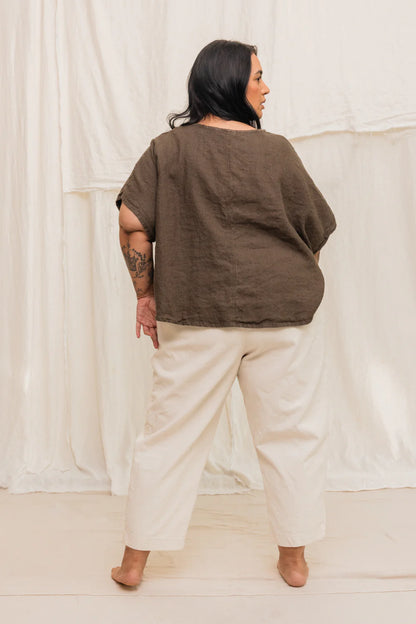 Andy Trouser in Organic Cotton Canvas, Natural, Size 5X-Regular | Ready to Ship