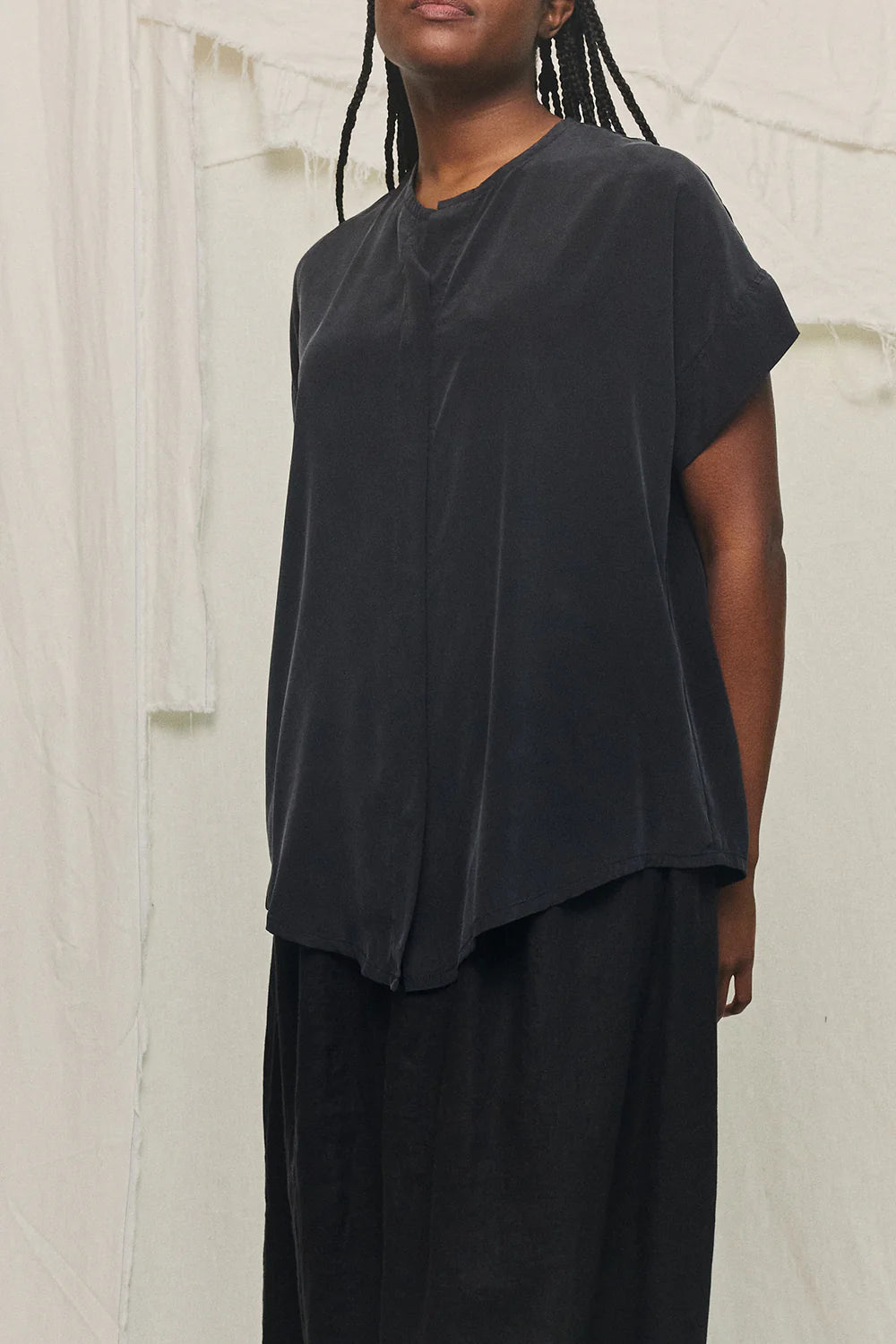 Georgia Snap Top in Silk Crepe
