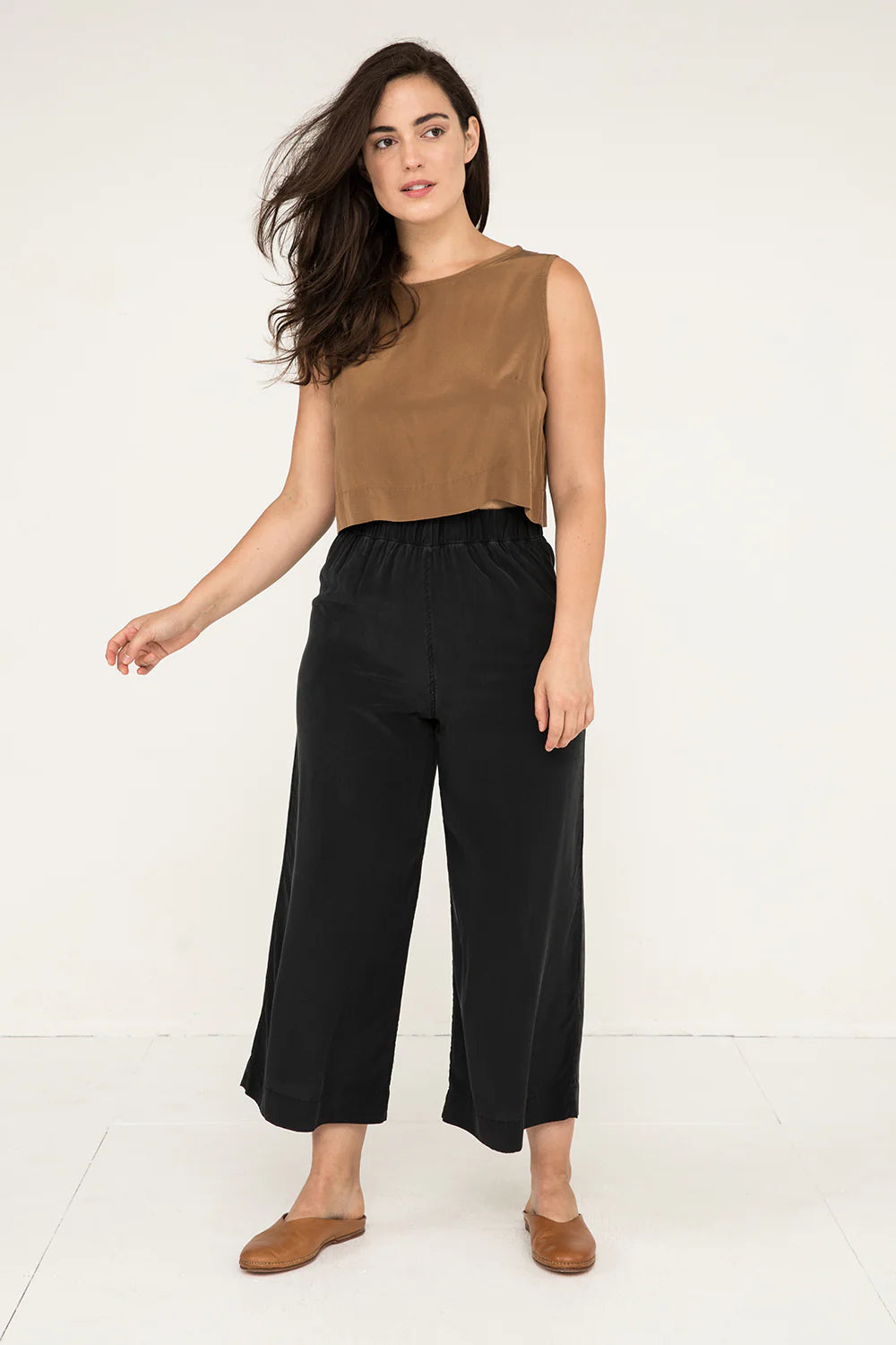 Petra Crop in Silk Crepe