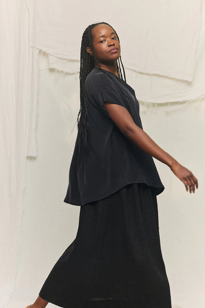 Georgia Snap Top in Silk Crepe
