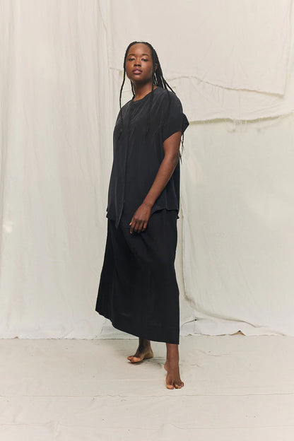 Georgia Snap Top in Silk Crepe