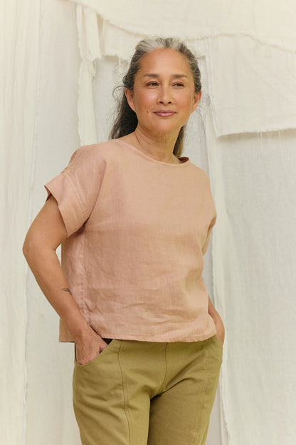 Georgia Tee in Lightweight Linen