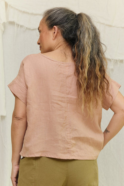 Georgia Tee in Lightweight Linen