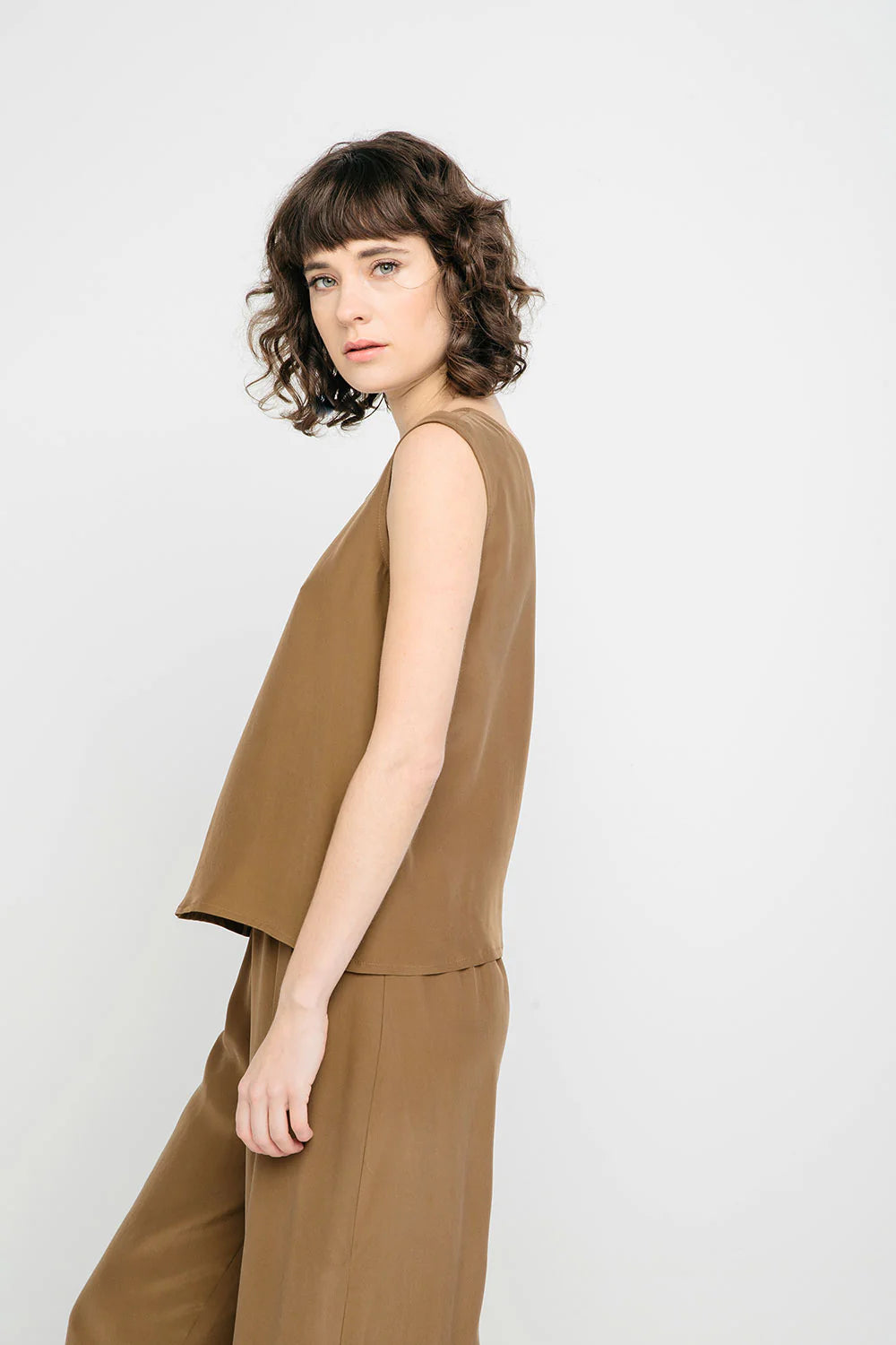 Marlena Tank in Silk Crepe