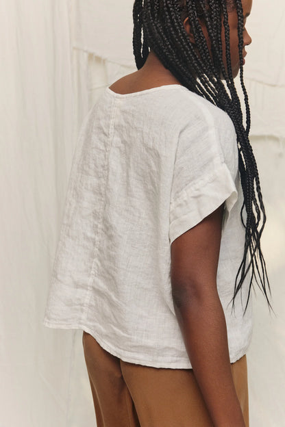 Georgia Tee in Lightweight Linen