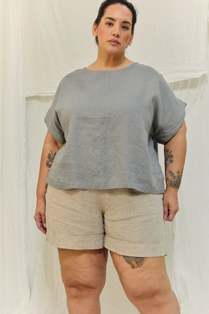 Georgia Tee in Lightweight Linen