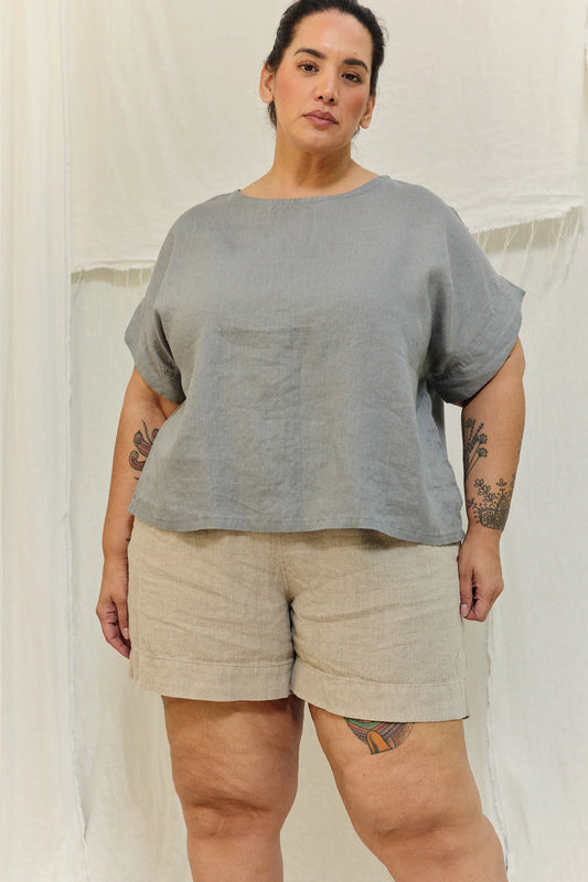 Georgia Tee in Lightweight Linen