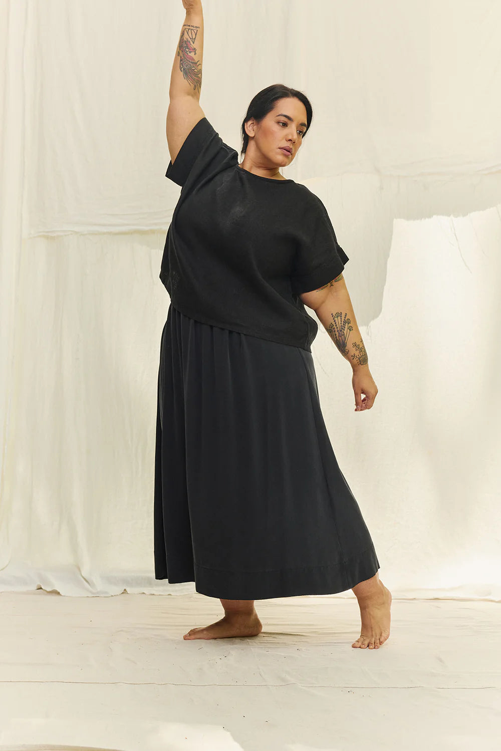 Bel Skirt in Silk Crepe