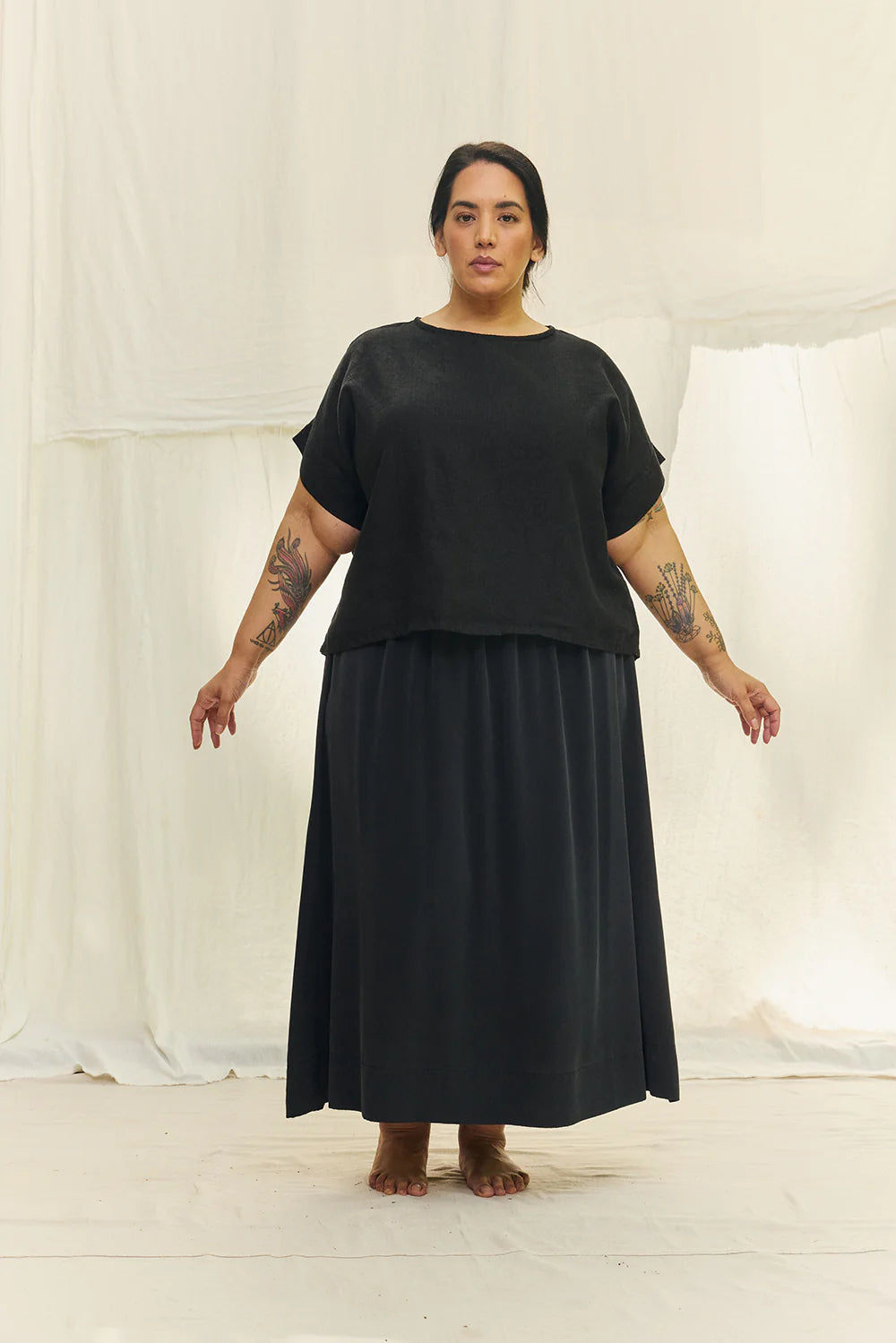 Bel Skirt in Silk Crepe
