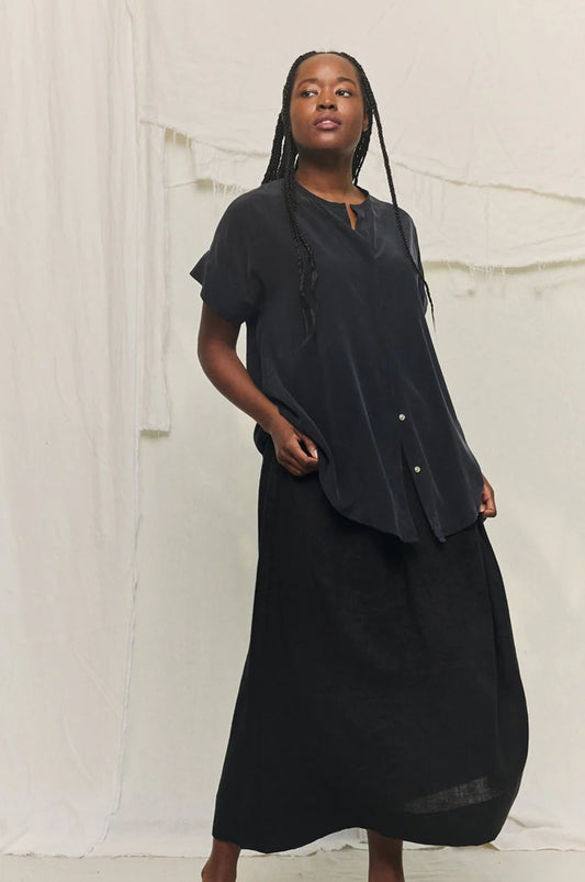 Georgia Snap Top in Silk Crepe